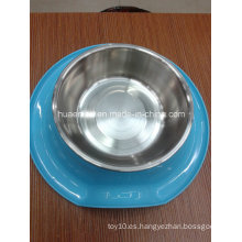 Melamina y acero inoxidable Pet Bowl